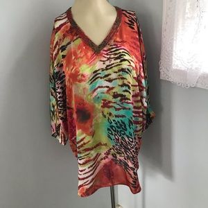 Dana Buchanan boho animal beaded tunic